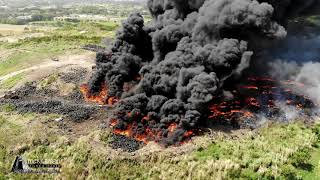 Tire Fire at Barbados Landfill