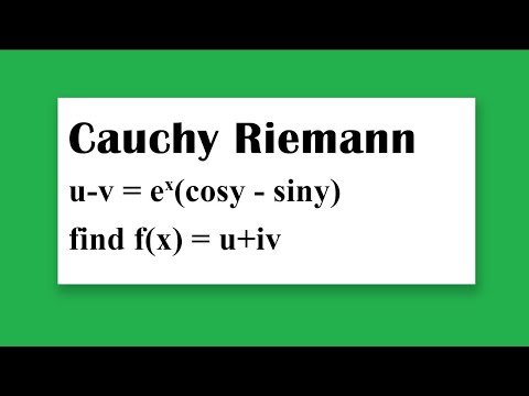 Cauchy Riemann u-v
