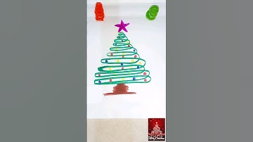 draw very easy Christmas tree🌲#shorts #christmastree #drawingshorts