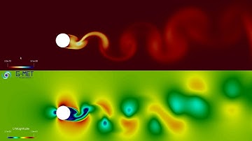 OpenFOAM - CFD - 2D Vortex Shedding with Oscillating Cylinder