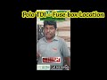 Polo TDI Fuse box location | Chennai Car Tech
