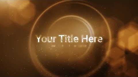 Elegant Particle Title Motion Graphics Templates