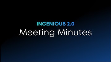Meeting Minutes w/ INGENIOUS.BUILD | Construction Project Management Software
