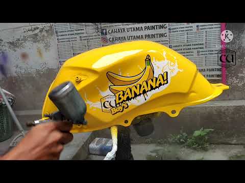 Airbrush tangki tiger iklan pisang susu By @Cahaya utama Painting