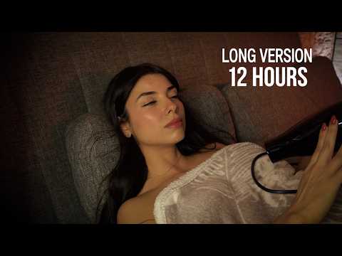 Me Falling Asleep to My Favorite Sound (12 Hours Hair Dryer Sound) - No Middle Adv