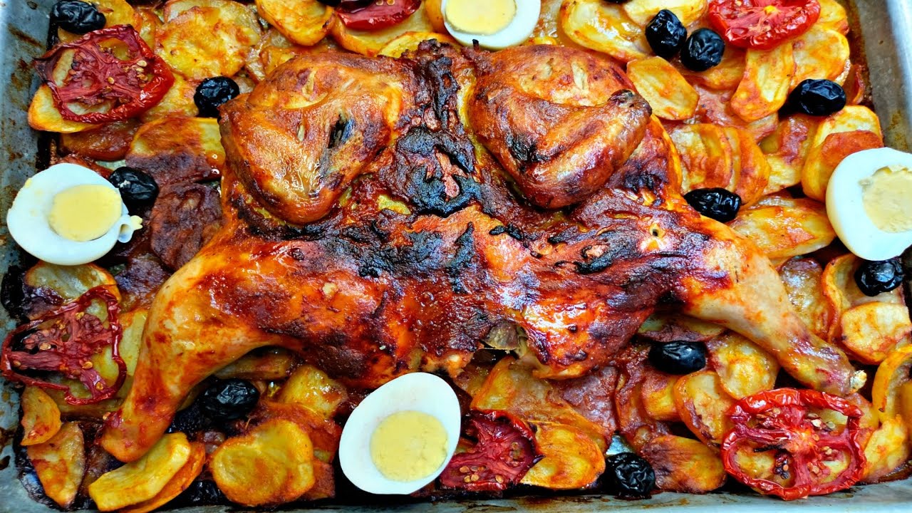 دجاجة محمرة في الفرن جات طايبة زبدة مع أسرار احمرارها 😘🤭🇩🇿