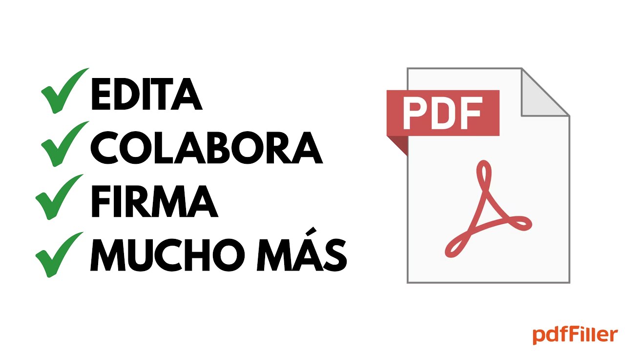 Solución completa para trabajar con archivos PDFs - pdfFiller - YouTube