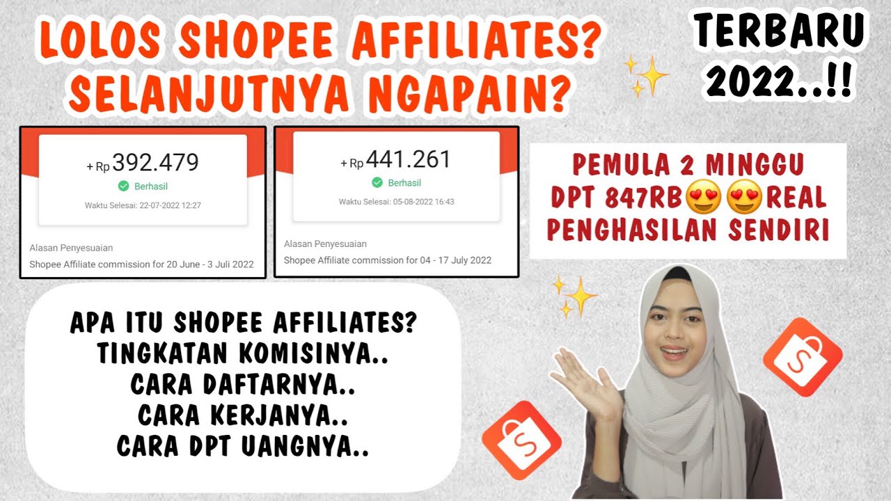 CARA KERJA SHOPEE AFFILIATES PROGRAM BAGI PEMULA + TIPS SHARE LINK