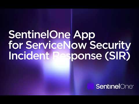 SentinelOne App For Security Incident Response