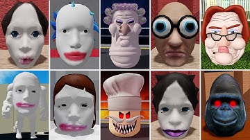 Head Family Obby Vs Big Head Grumpy Gran, Escape Running Head, Big Glass Eye Head, Doge Head #roblox