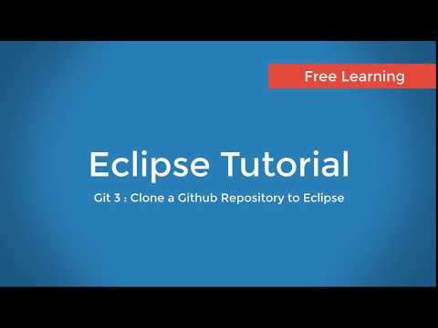 Git 3 : Clone a Github Repository to Eclipse