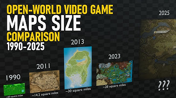 The Evolution of Open-World Game Maps (1990-2025) – Size Comparison