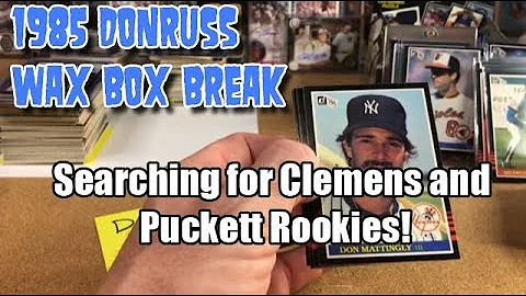 1985 Donruss Wax Box Break - PSA Hunting Clemens, ...