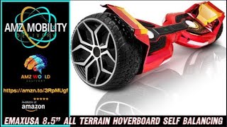 Overview Emaxusa 8.5” All Terrain Hoverboard, Bluetooth Speaker, LED Lights Self Balancing, Amazon