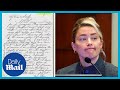 'Rip you apart': Amber Heard's diary entries shown in Johnny Depp trial