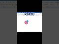 MS Word shortcut key #shorts #msword #shortcut