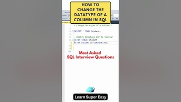 How to Change the Datatype of a Column in SQL | #sql #sqltips #sqlqueries #sqlserver #shorts #coding