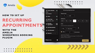 How to set up Recurring Appointments in WordPress Booking Plugin Amelia