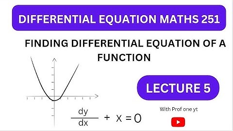 🔴 5-How to find DIFFERENTIAL EQUATION Of A Given Function|| Exponential and Transcendental functions