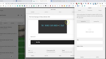Adding a sermon to Squarespace site