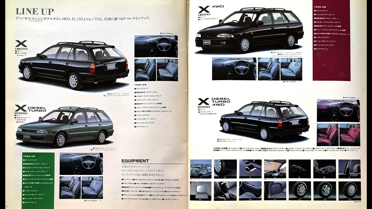 MITSUBISHI LIBERO カタログ セット 自動車カタログ 92'三菱リベロ（MITSUBISHI LIBERO) - YouTube