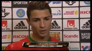 (Ahlayan karı yok) Ronaldo maç sonrası röportaj veriyor Resimi