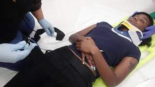 packaging a patient on a long spine board