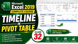 Class 32 | Timeline in Pivot Table | Microsoft Excel 2019 Complete Course
