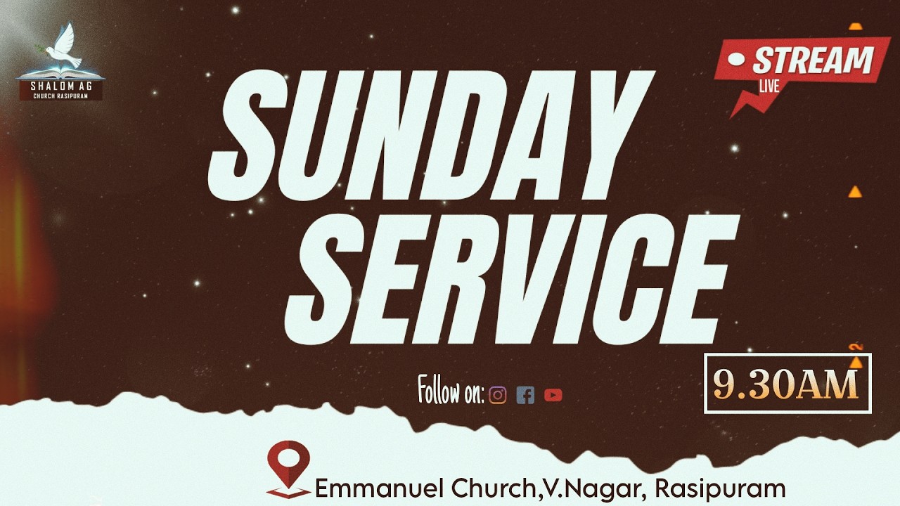 Sunday Service | 06.09.2026 | Shalom AG Church | Rasipuram