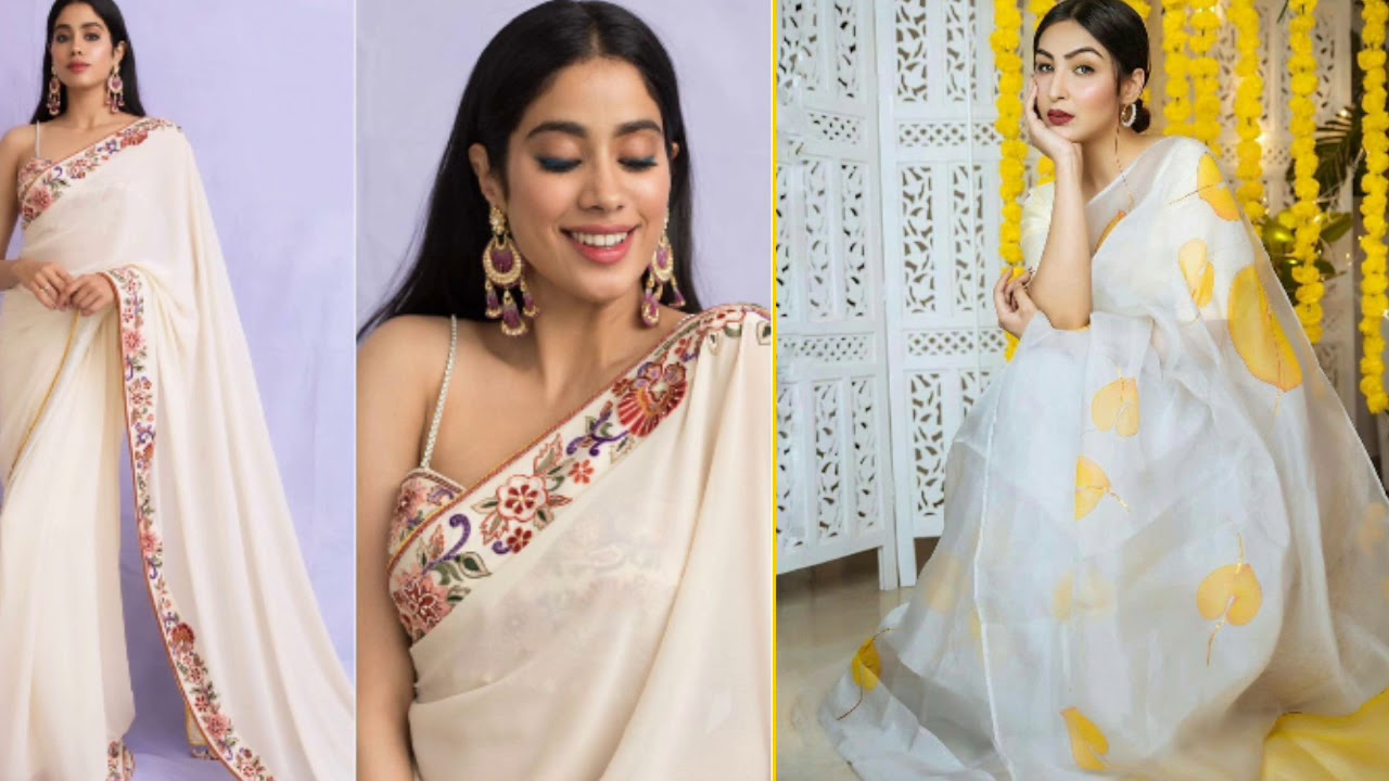 white saree for convocation