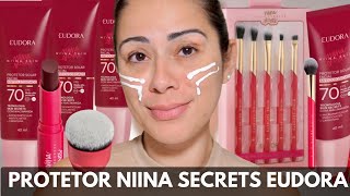 NOVIDADE Eudora Linha NIINA SECRETS | Protetor Solar , Kit de Pincéis e Mais.