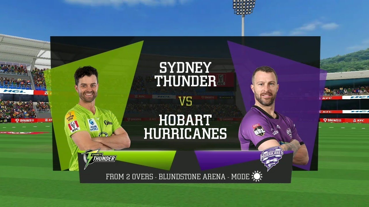 BBL 2021 Sydney Thunder Vs Hobart Hurricanes Big Bash Match 31 Highlights 2021 Big Bash Gameplay