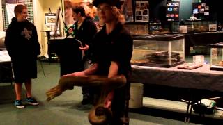 Famous Myles holding Darth Vader the Afrock Profile