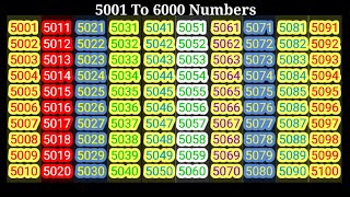 5001 to 6000 numbers learn by music on youtube ll 5001 to 6000 numbers ll 5001-6000numbers learn😯😍.