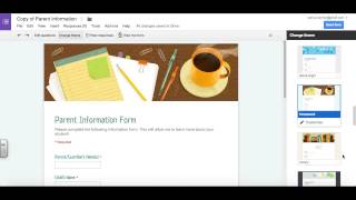 Google Forms: Changing the Theme (Old Google Forms)