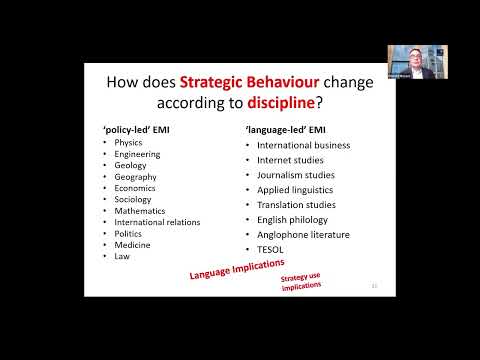 Language Learning Strategies: Theorising their application to EMI contexts (Prof. Ernesto Macaro)