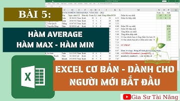 Excel cơ bản bài 5 - Hàm average - hàm max - hàm min