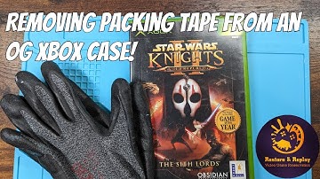 Removing packing tape from an OG Xbox case!