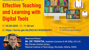 National Webinar on “Effective Teaching & Learning with Digital Tools”