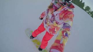 Gsou snow women's camo snowboard jacket pink pant sets