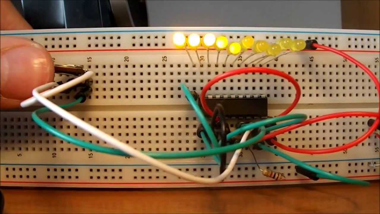 Vu meter 10 led Tutorial (lm 3914) - YouTube