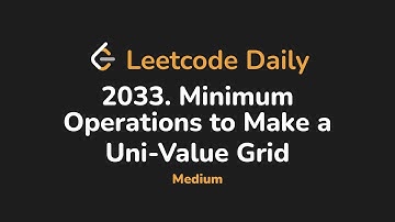 2033. Minimum Operations to Make a Uni-Value Grid | Leetcode Daily - Python