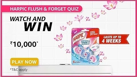 Amazon Harpic Blocks Quiz Answers Today | Win 10000 Amazon Pay Balance | Vikas Kohli | June 2021