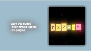smooth vintage/crafty outro watermark tutorial || after effects | no plug ins ||