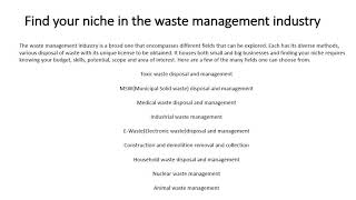 How to start your Own Waste Collection Business - Curbside Waste Inc