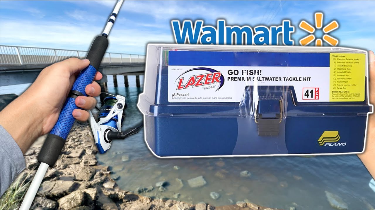 $25 LOADED Walmart Saltwater Tackle Box! (Fishing Challenge) 