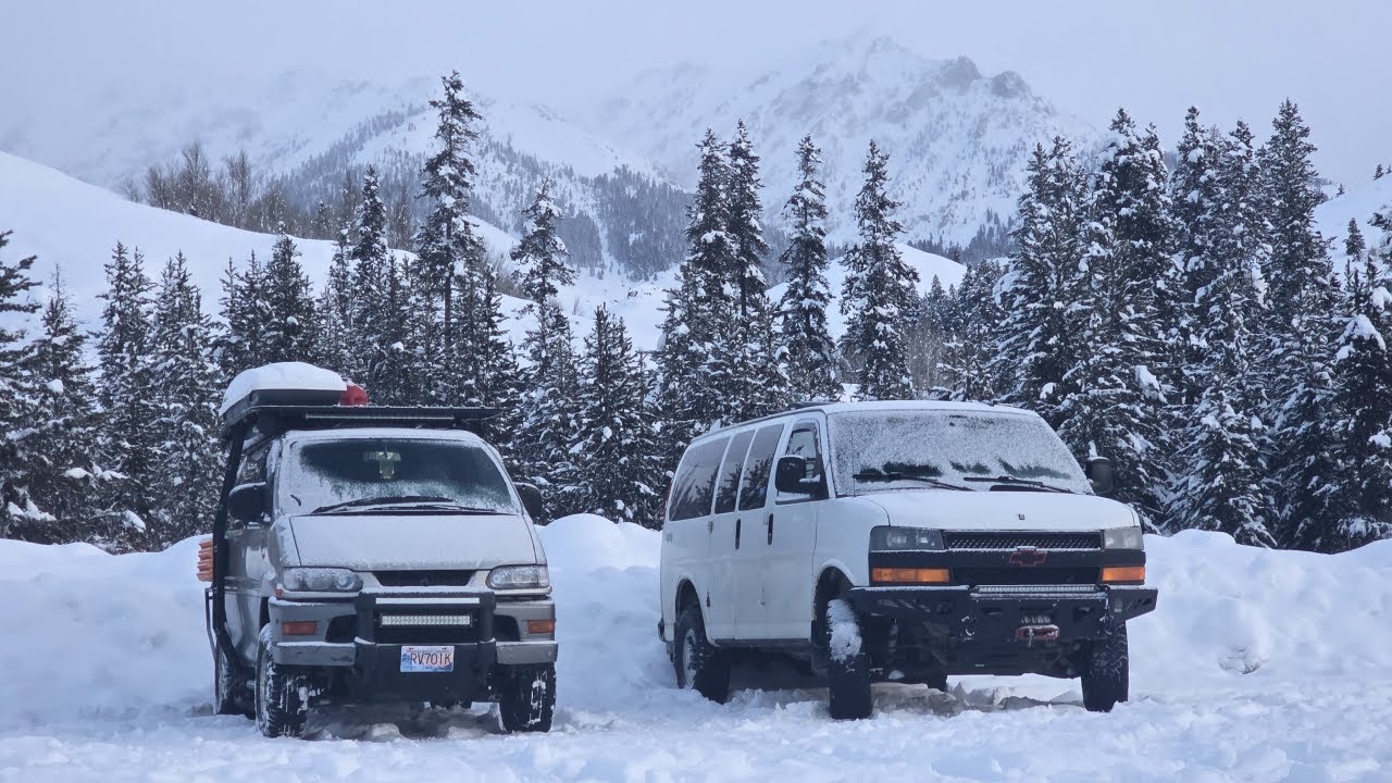 Freezing cold Winter Van Life / One Mountain after Another - YouTube