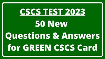 CSCS Test 2023 | CSCS Card UK | CSCS Green Card Test | CiTB health & Safety Test UK