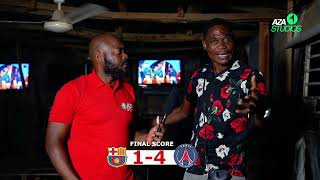 Barca 1-4 PSG; The Officiating was bad; Barca Fan React