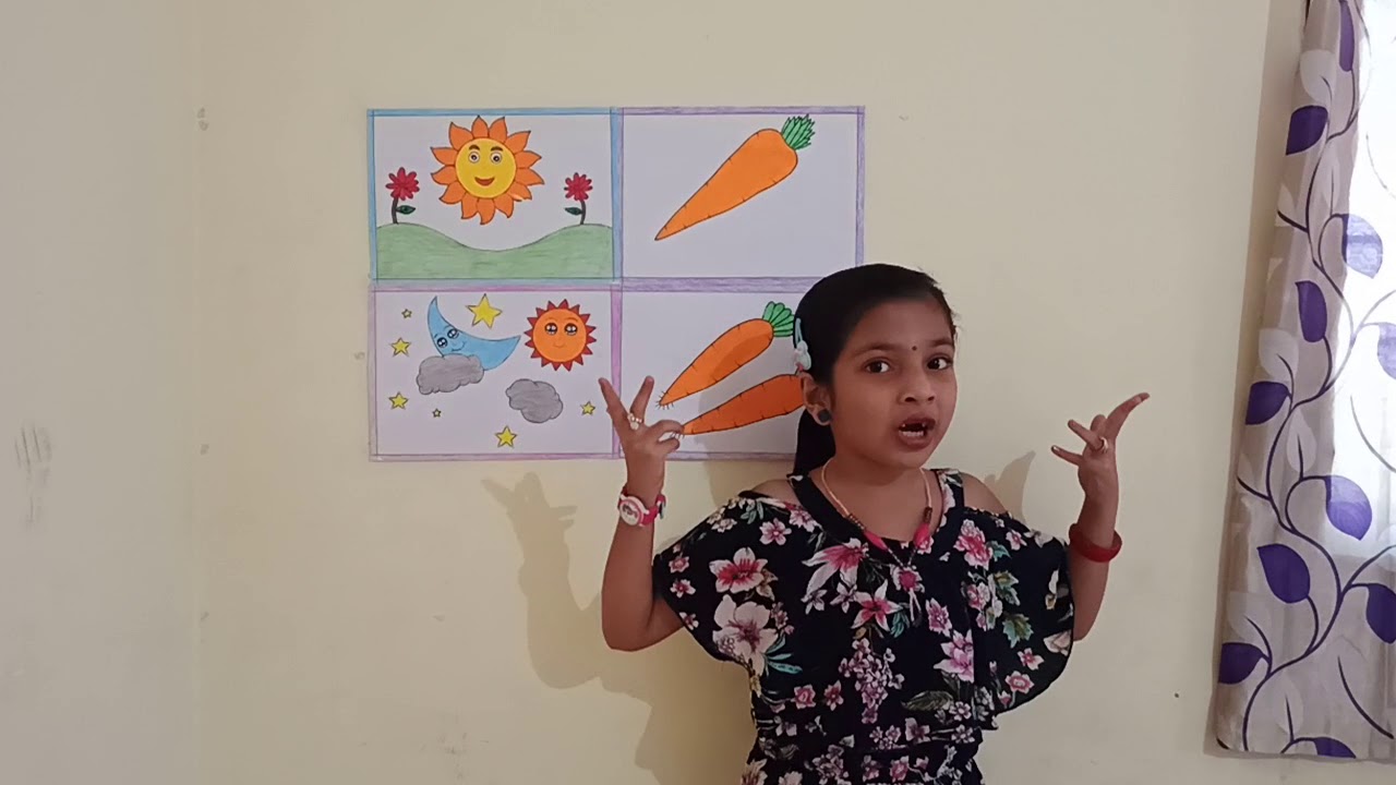 I 🥕Am The ❤Lovely🥕 Carrot, I🥕 Am Actually A Root,🥕 I ❤Love ☀️Sunshine ( 🥕carrot🥕) (English Rhyme)